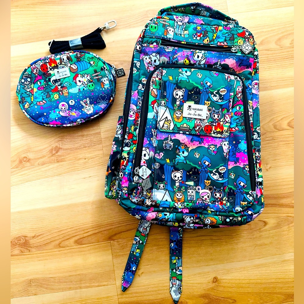 Jujube tokidoki backpack and small belt bag/pouch